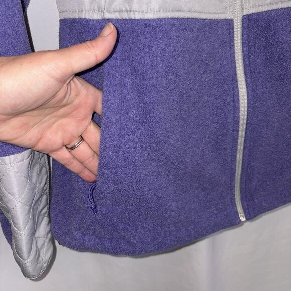 Free Country Long Sleeve Hooded Jacket Full Front Zip Purple Gray Size MEDIUM - Picture 3 of 12